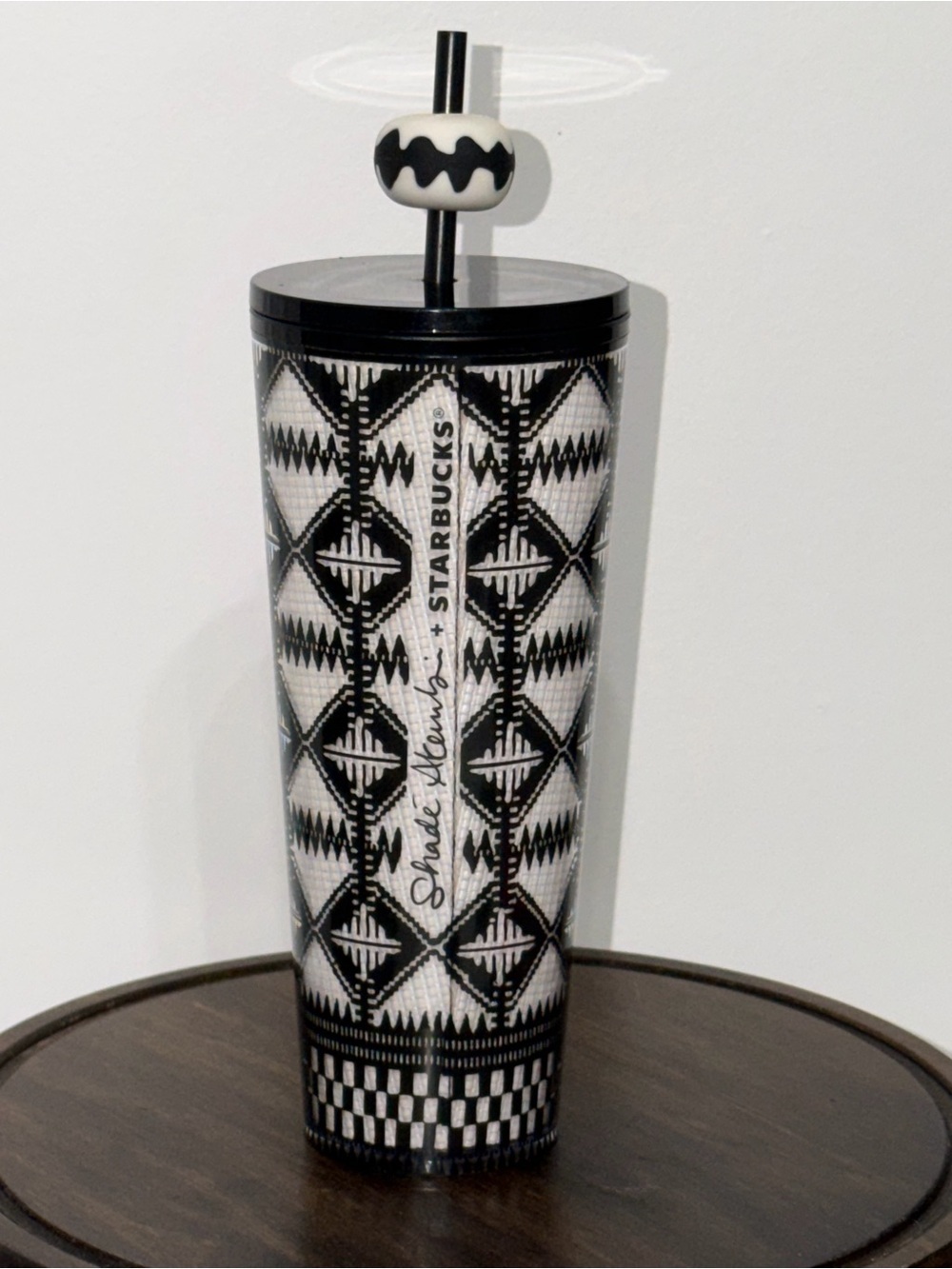 Starbucks x Shade Akim Geometric Aztec Cold Cup Tumbler 24 oz Venti + Straw Topp